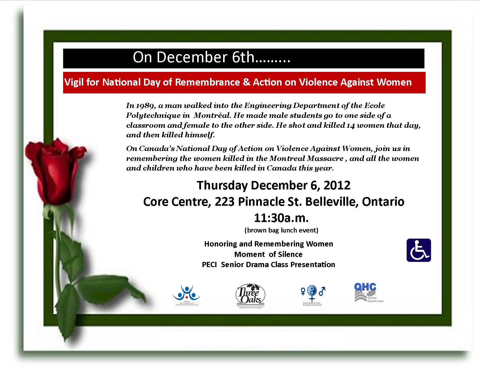 National Day of Remembrance and Action  Dec 6